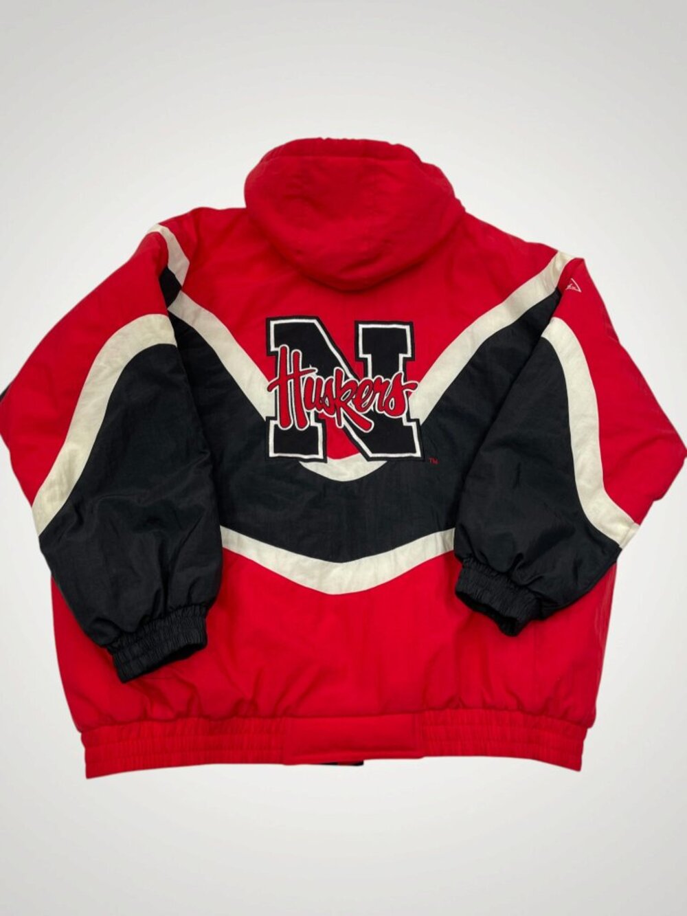 Vintage 90s Nebraska Cornhuskers Apex One Puffer Jacket Nylon Football Men’s XL